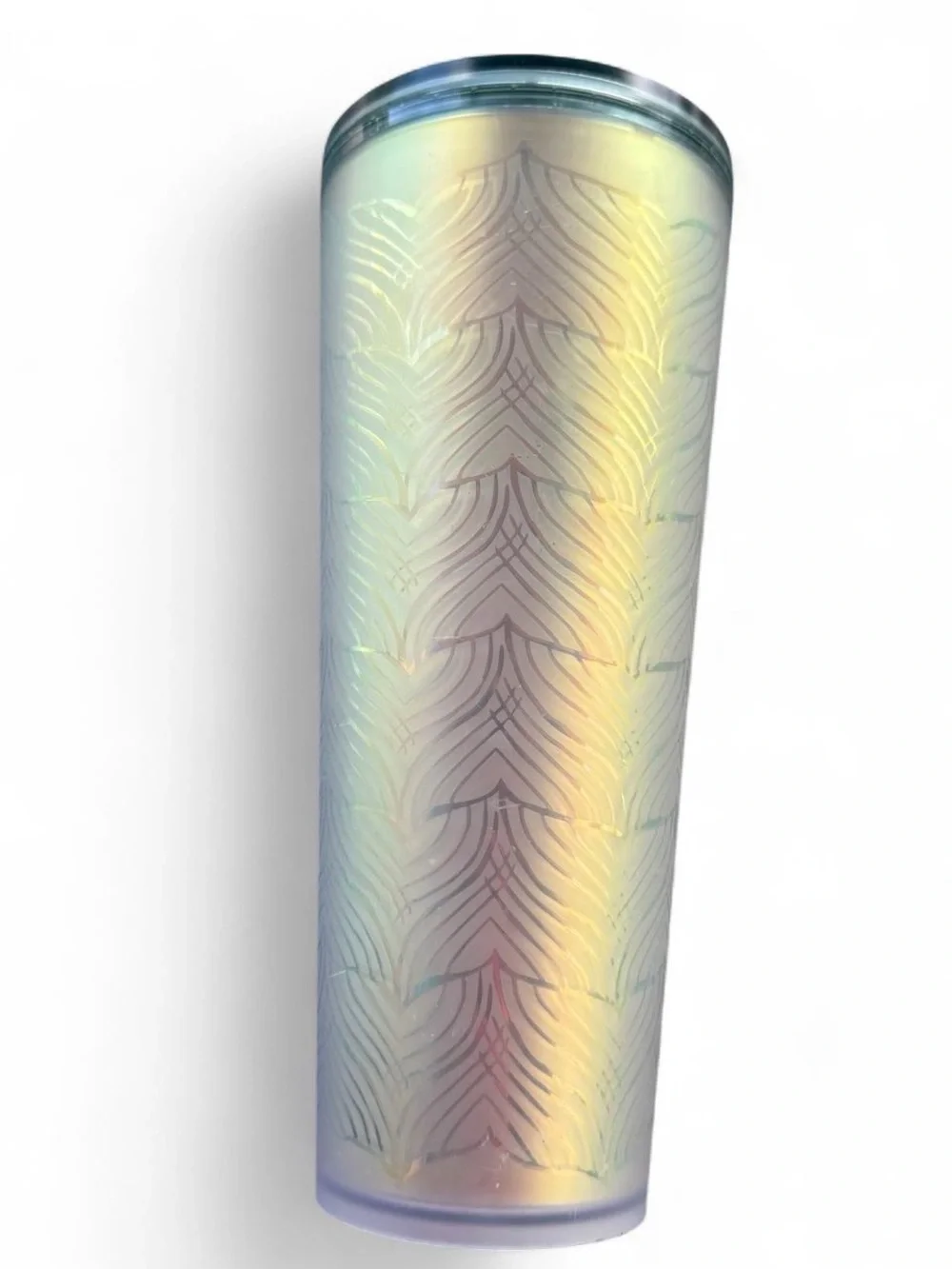 Starbucks 50th Anniversary Frosted Siren Tail Tumbler 24oz Iridescent Cold 2021